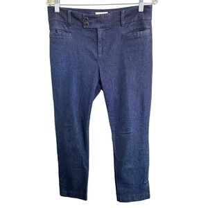 Anthropologie Essential Slim Cropped Jeans Dark Wash Denim Womens Size 6